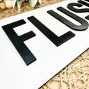  Flush Bathroom Sign, Kid's Bathroom Decor, Wooden Bathroom Tag