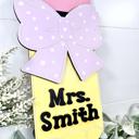  Pencil Bow Teacher Door Hanger, Personalized Teacher Door Hanger, Teacher Gift, Back to School Gift