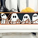  Boo Halloween Sign, Halloween Decor Framed Wood Sign, Halloween Decoration
