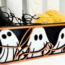  Boo Halloween Sign, Halloween Decor Framed Wood Sign, Halloween Decoration