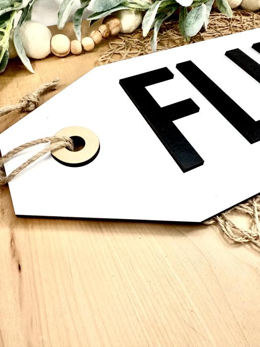 Flush Bathroom Sign, Kid's Bathroom Decor, Wooden Bathroom Tag