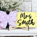  Personalized Teacher Desk Sign, Teacher Appreciation Gift, Wood Pencil Sign for Desk, End of School Teacher Gift, Teacher Christmas gift