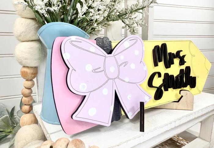 Personalized Teacher Desk Sign, Teacher Appreciation Gift, Wood Pencil Sign for Desk, End of School Teacher Gift, Teacher Christmas gift