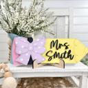  Personalized Teacher Desk Sign, Teacher Appreciation Gift, Wood Pencil Sign for Desk, End of School Teacher Gift, Teacher Christmas gift