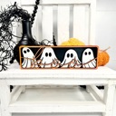  Boo Halloween Sign, Halloween Decor Framed Wood Sign, Halloween Decoration