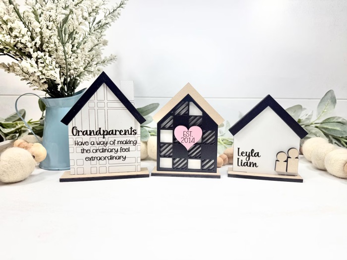 Personalized Grandparents Houses, Grandparents House Decoration,Grandparent Gift, Grandchild Sign, Mother's Day Gift, New Grandparents Gift