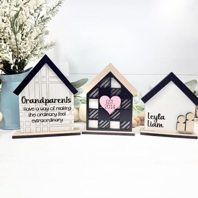 Personalized Grandparents Houses, Grandparents House Decoration,Grandparent Gift, Grandchild Sign, Mother's Day Gift, New Grandparents Gift