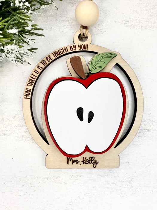Personalized Teacher Ornament, Teacher Christmas Gift, Gift For Teacher