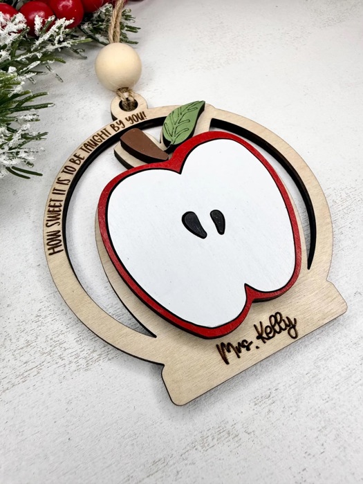 Personalized Teacher Ornament, Teacher Christmas Gift, Gift For Teacher