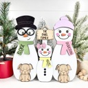  Personalized Snowman Family Decor, Snowman Family Decorations, Snowman Decor, Personalized Gift, Winter Home Decor