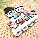  Personalized Snowman Family Ornament, Christmas Ornament, Snowman Ornament, Cute Family Ornament, Grandparent Ornament