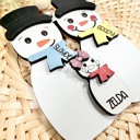  Personalized Snowman Family Ornament, Christmas Ornament, Snowman Ornament, Cute Family Ornament, Grandparent Ornament
