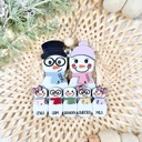  Personalized Snowman Family Ornament, Christmas Ornament, Snowman Ornament, Cute Family Ornament, Grandparent Ornament