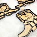  Personalized Couples Cowboy Boot Ornament, Personalized Western Ornament, Cowboy Boot Ornament, Cowboy Boots Stocking Tag