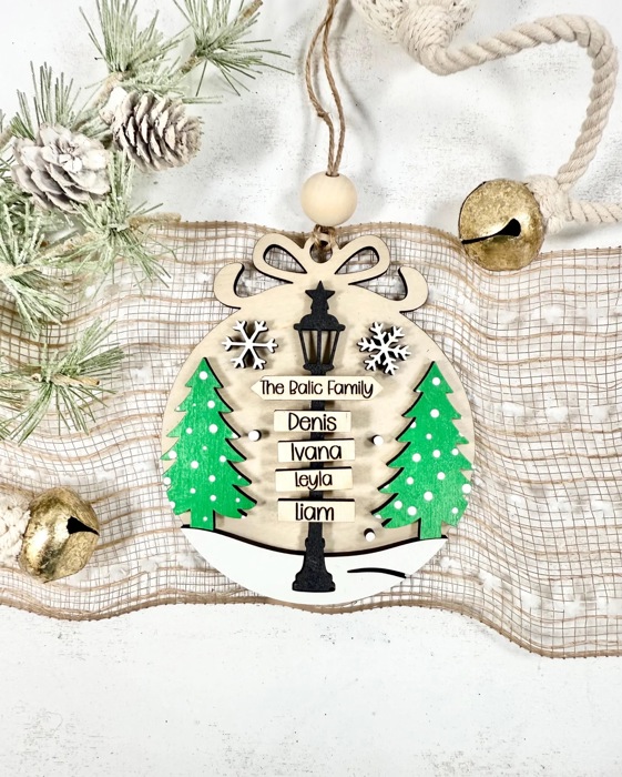 Custom Family Ornaments, Personalized Family Ornaments, Custom Grandkids Ornaments, Christmas Gift Ideas