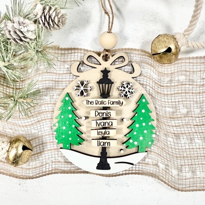Custom Family Ornaments, Personalized Family Ornaments, Custom Grandkids Ornaments, Christmas Gift Ideas