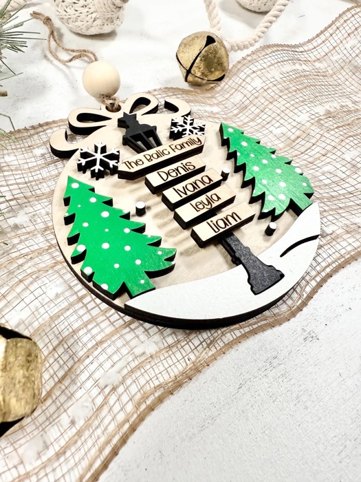 Custom Family Ornaments, Personalized Family Ornaments, Custom Grandkids Ornaments, Christmas Gift Ideas