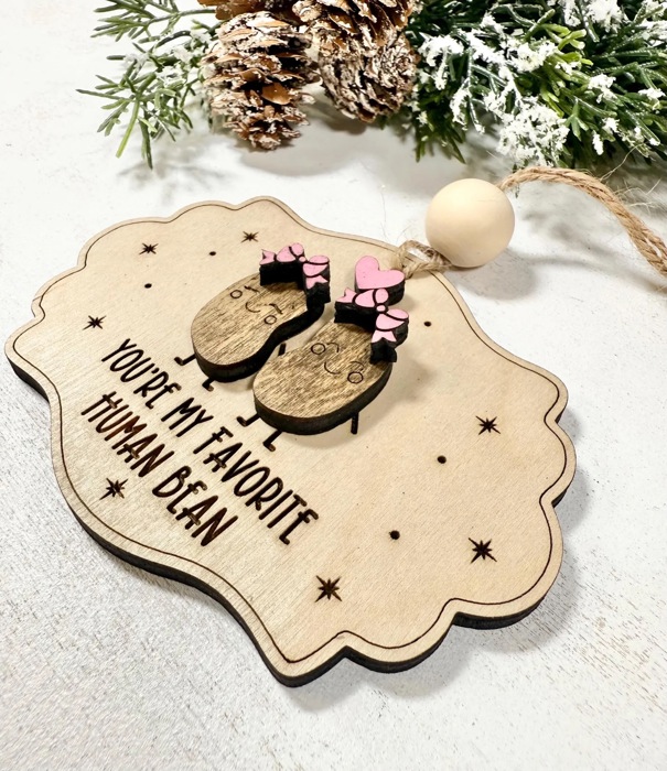 You're My Favorite Human Bean, Best Friend Ornaments Friendship Ornament, Friendship Christmas, Gift for Bestie, Gift for Best Friends
