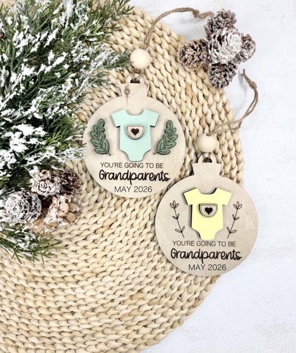 Baby Announcement Ornaments, You're Going To Be Grandparents Ornament, Baby Announcement, Grandparent Ornaments, Christmas Ornament