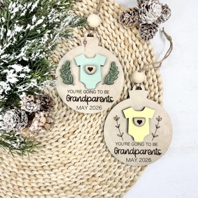 Baby Announcement Ornaments, You're Going To Be Grandparents Ornament, Baby Announcement, Grandparent Ornaments, Christmas Ornament