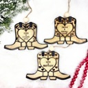  Personalized Couples Cowboy Boot Ornament, Personalized Western Ornament, Cowboy Boot Ornament, Cowboy Boots Stocking Tag