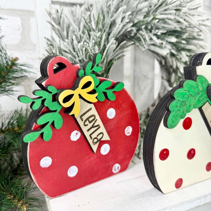 Personalized Christmas Family Decor, Ornament Custom Christmas Decor, Christmas Shelf Sitter, Personalized Family Christmas Decor