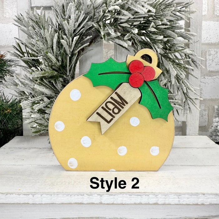 Personalized Christmas Family Decor, Ornament Custom Christmas Decor, Christmas Shelf Sitter, Personalized Family Christmas Decor