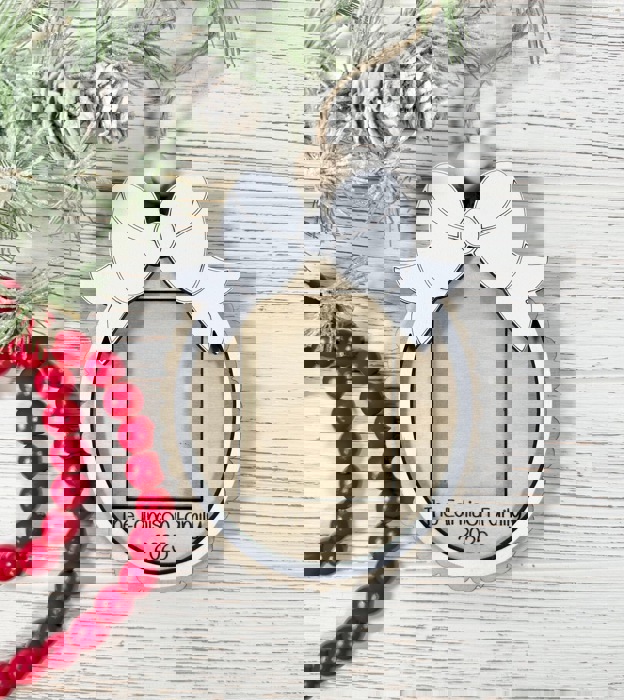 Personalized Family Photo Frame Ornament, Christmas Ornament Decor, Picture Frame Ornament