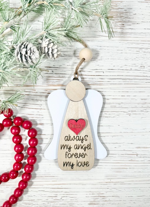 Christmas Angel Ornaments, Memorial Ornaments, Personalized Angel Ornament, Always My Angel Forever My Love