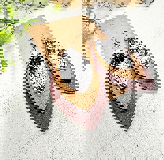 Faux Leather Earrings, Dangle Earring, Teardrop Earrings, Gift For Her