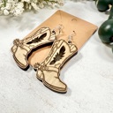  Wooden Cowboy Boot Earrings, Western Jewelry, Cowboy/Cowgirl Earrings