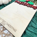  DIY Footprint Art, Baby's First Christmas, Mistletoes Sign