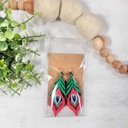  Wooden Peacock Feather Earrings, Dangle Earrings, Gift For Her, Teacher Application Gift, Boho Earrings