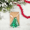  Christmas Tree Wood Earrings, Holiday Jewelry for Women, Christmas Gift for Her, Wood Jewelry, Christmas Earrings