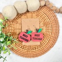  Best Teacher Apple Earrings, Teacher Gift, Teacher Appreciation Gift, Teacher Christmas Gift