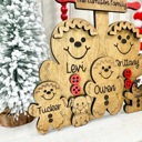  Personalized With Name Gingerbread Family Sign, Farmhouse Christmas Tier Tray Decor, Christmas Decorations, Gingerbread Family
