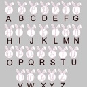  Monogram Easter Basket Tag, Personalized Letter Easter Tag, Easter Basket Tag, Name Tag, Easter Bunny, Easter Decoration