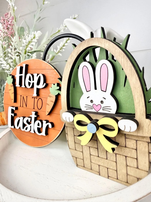 Easter Tier Tray Decor, Spring Tier Tray Decor, Easter Home Decorations, Bunny Season Farmhouse Decor