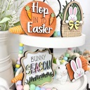  Easter Tier Tray Decor, Spring Tier Tray Decor, Easter Home Decorations, Bunny Season Farmhouse Decor