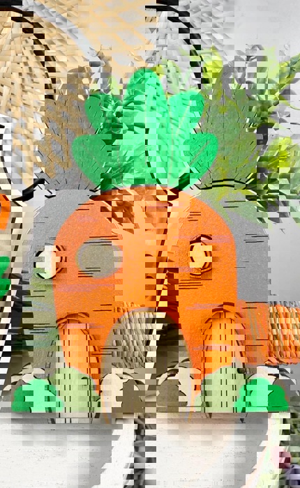 Carrot Theme Tier Tray, Spring Tier Tray Decor, Easter Home Decorations