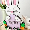  Personalized Easter Bunny, Bunny Shelf Sitter, Easter/Spring Decorations, Wooden Bunny, Personalized Easter Gift, Custom Name Easter Bunny