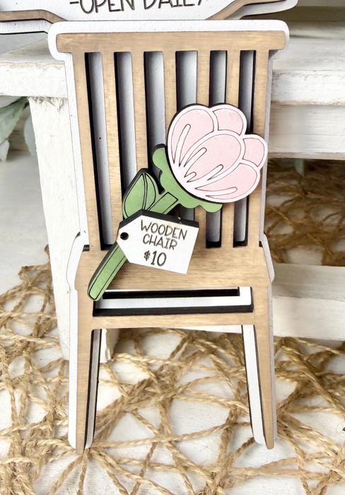 Spring Tier Tray Decor Set | Farmhouse Floral Market Tier Tray | Pink Green Spring Signs | U-Pick Flower Patch Decor