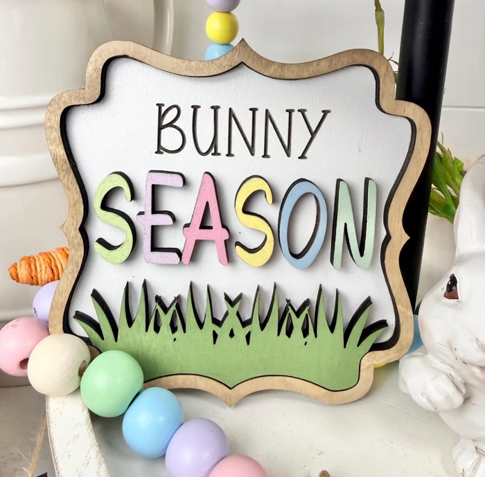 Easter Tier Tray Decor, Spring Tier Tray Decor, Easter Home Decorations, Bunny Season Farmhouse Decor