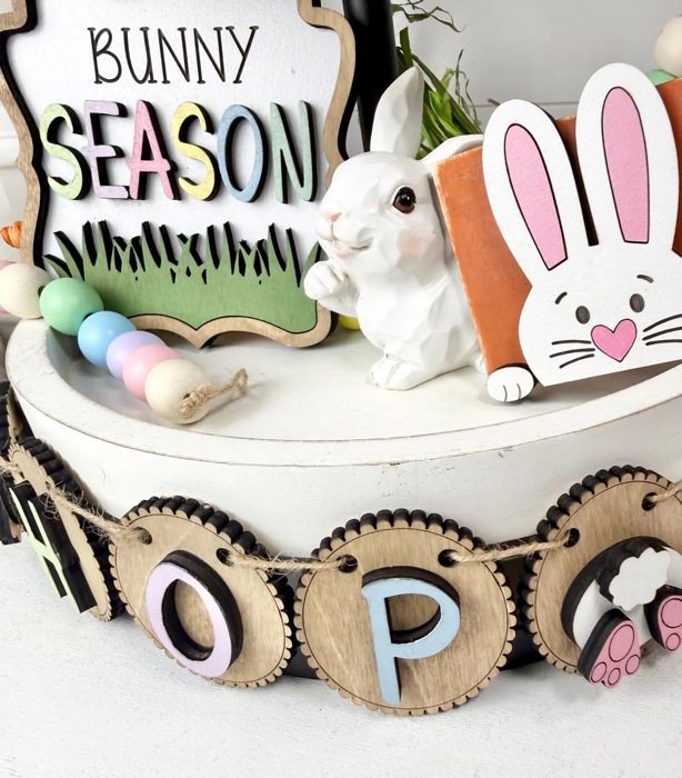 Easter Tier Tray Decor, Spring Tier Tray Decor, Easter Home Decorations, Bunny Season Farmhouse Decor