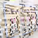  Custom Bunny Family Sign | Personalized Easter Bunny Decor | Spring Farmhouse Sign | Kids Name Bunny Sign