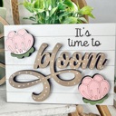  Spring Tier Tray Decor Set | Farmhouse Floral Market Tier Tray | Pink Green Spring Signs | U-Pick Flower Patch Decor