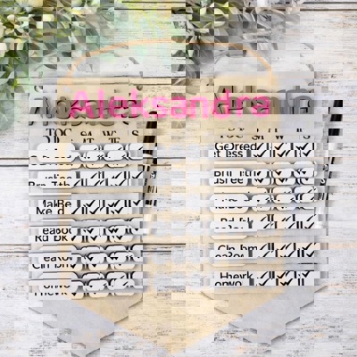 Personalized Kids Chore Chart, Custom Children’s Routine & Responsibility Chart