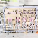  Custom Bunny Family Sign | Personalized Easter Bunny Decor | Spring Farmhouse Sign | Kids Name Bunny Sign