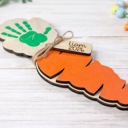  Easter Handprint Craft, Easter Keepsake, Handprint Gift, Personalized Easter, Easter Handprints, Easter DIY Kids Craft, Easter Carrot DIY