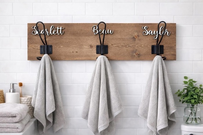 Personalized Towel Rack